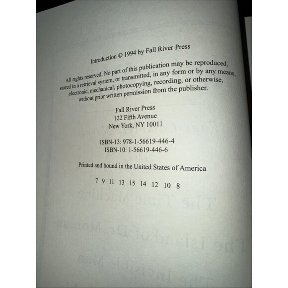 H. G. Wells Four Complete Novels 1994 Hardcover Dust Jacket DETACHED SPINE - Picture 9 of 16